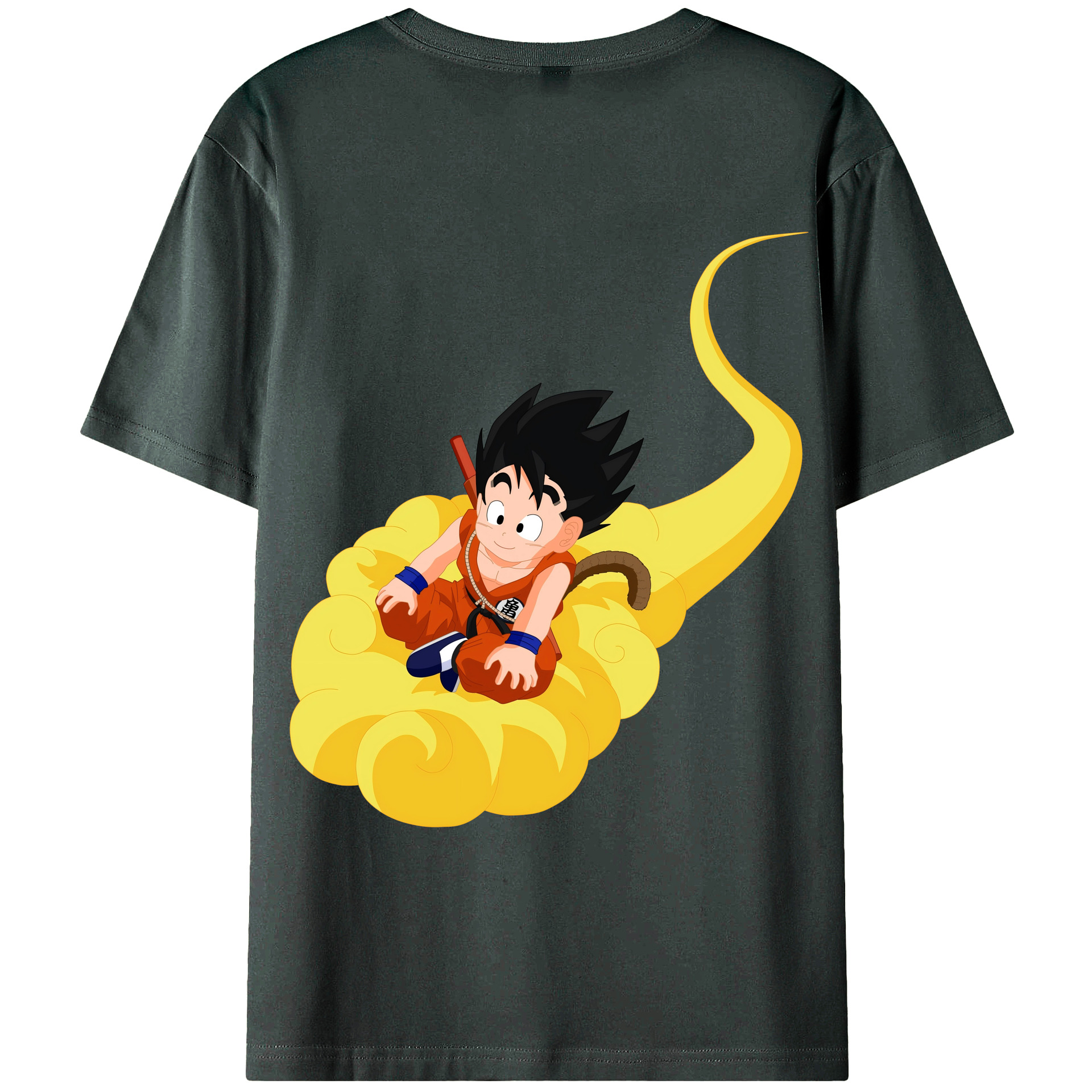 （画像用） ドラゴンボール 孫悟空（そん ごくう）Son Goku カカロット DRAGON BALL Kakarotto 綿100％ メンズ半袖Tシャツ（バックプリント） 通気性